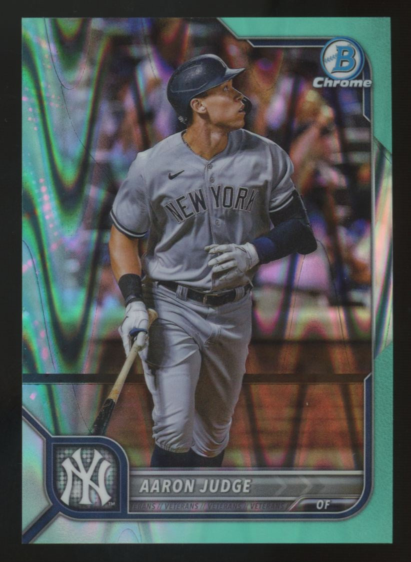 2022 Bowman Chrome Aaron Judge Aqua Raywave /199 #90 *Print Line*