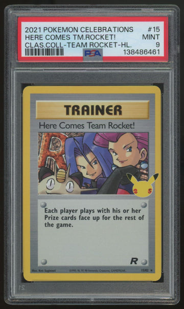 2021 Pokemon Here Comes Team Rocket! Classic Collection #15 PSA 9