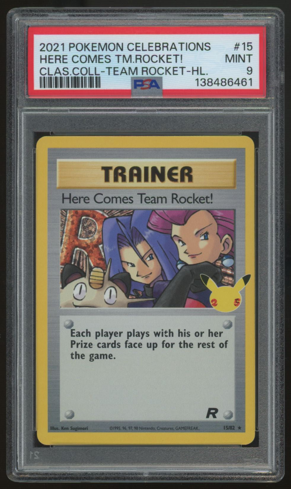 2021 Pokemon Here Comes Team Rocket! Classic Collection #15 PSA 9
