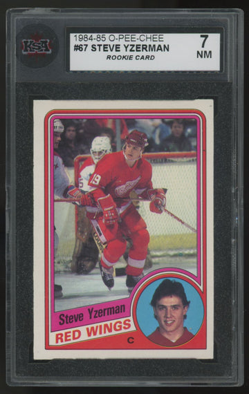 1984-85 O-Pee-Chee Steve Yzerman RC #67 KSA 7