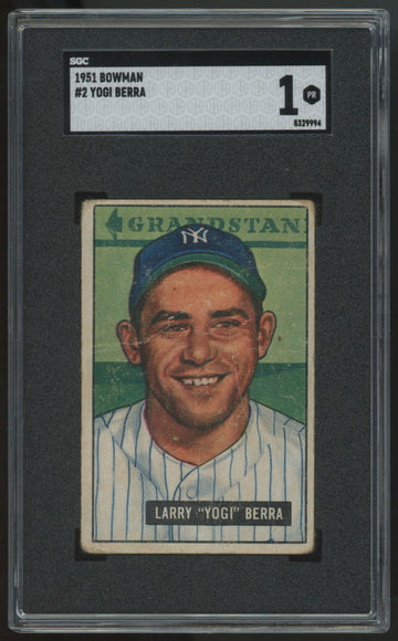 1951 Bowman Yogi Berra #2 SGC 1