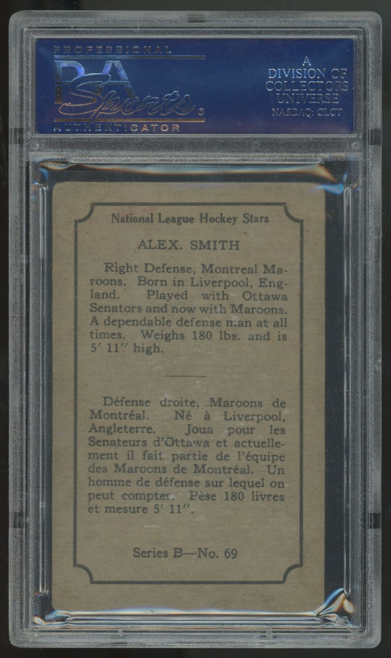 1933-34 O-Pee-Chee Alex Smith Series B #69 PSA 3 (MK)