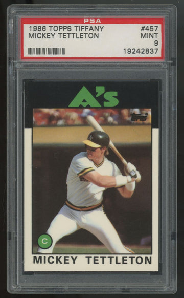 1986 Topps Tiffany Mickey Tettleton RC #457 PSA 9