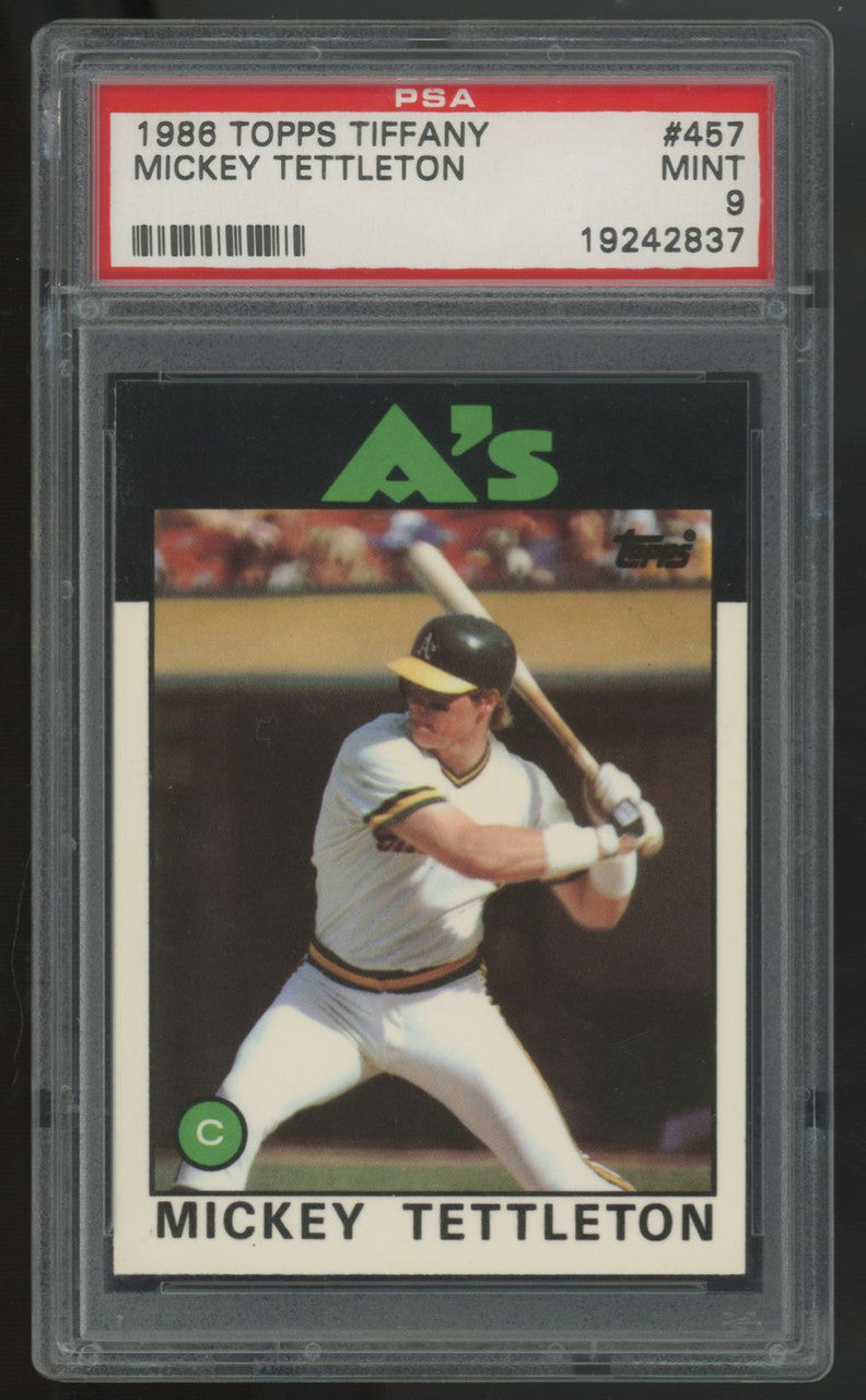 1986 Topps Tiffany Mickey Tettleton RC #457 PSA 9