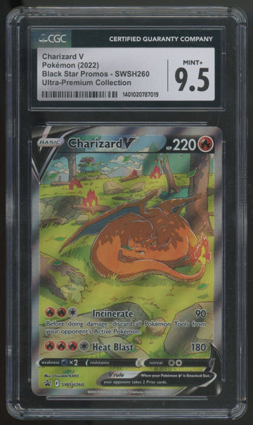 2022 Pokemon Charizard V Ultra Premium Collection Promo #SWSH260 CGC 9.5
