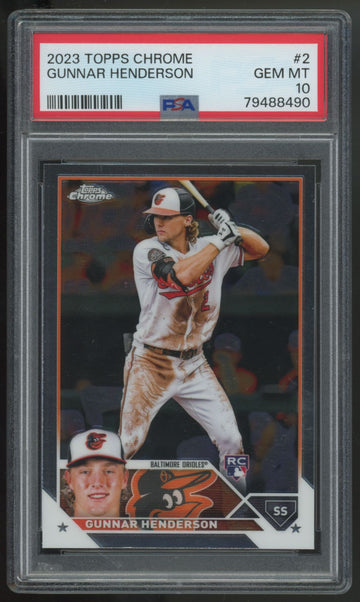 2023 Topps Chrome Gunnar Henderson RC #2 PSA 10