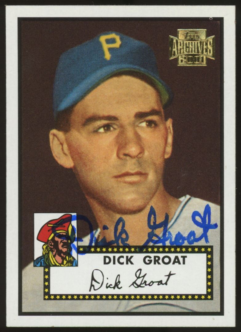 2001 Topps Archives Dick Groat 1966 Reprint #369 Signed Autographed JSA
