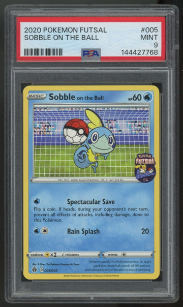 2020 Pokemon Sobble on the Ball Futsal Promo #5 PSA 9