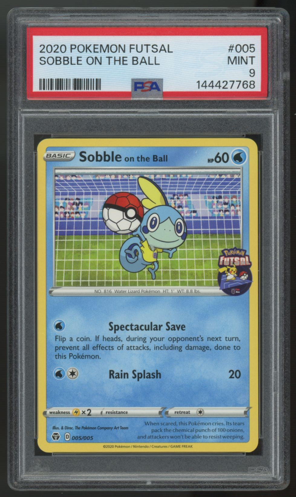 2020 Pokemon Sobble on the Ball Futsal Promo #5 PSA 9