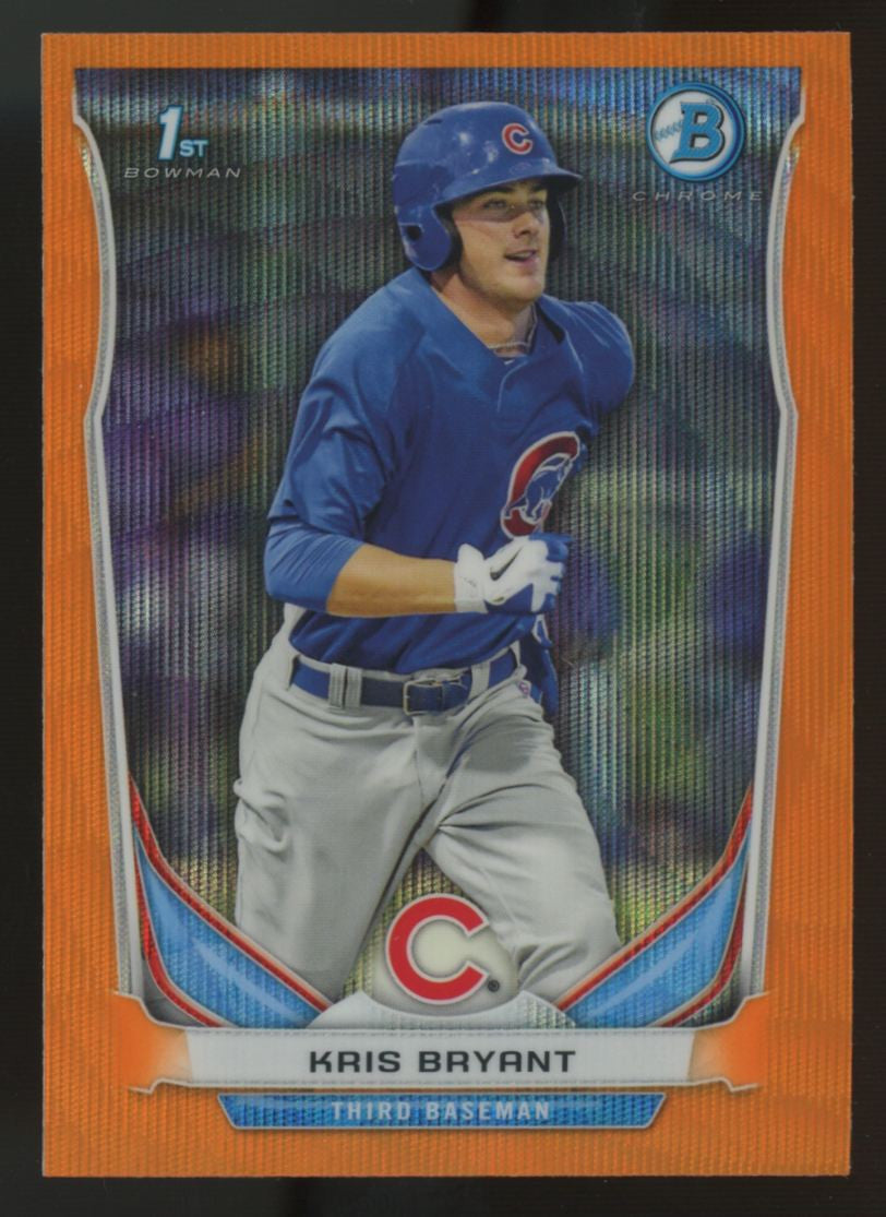2014 Bowman Chrome Kris Bryant 1st Orange Wave Refractor #BCP25 "A"