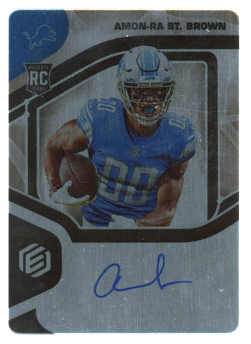 2021 Panini Elements Amon-Ra St. Brown RC Steel Signatures Auto /199 #152