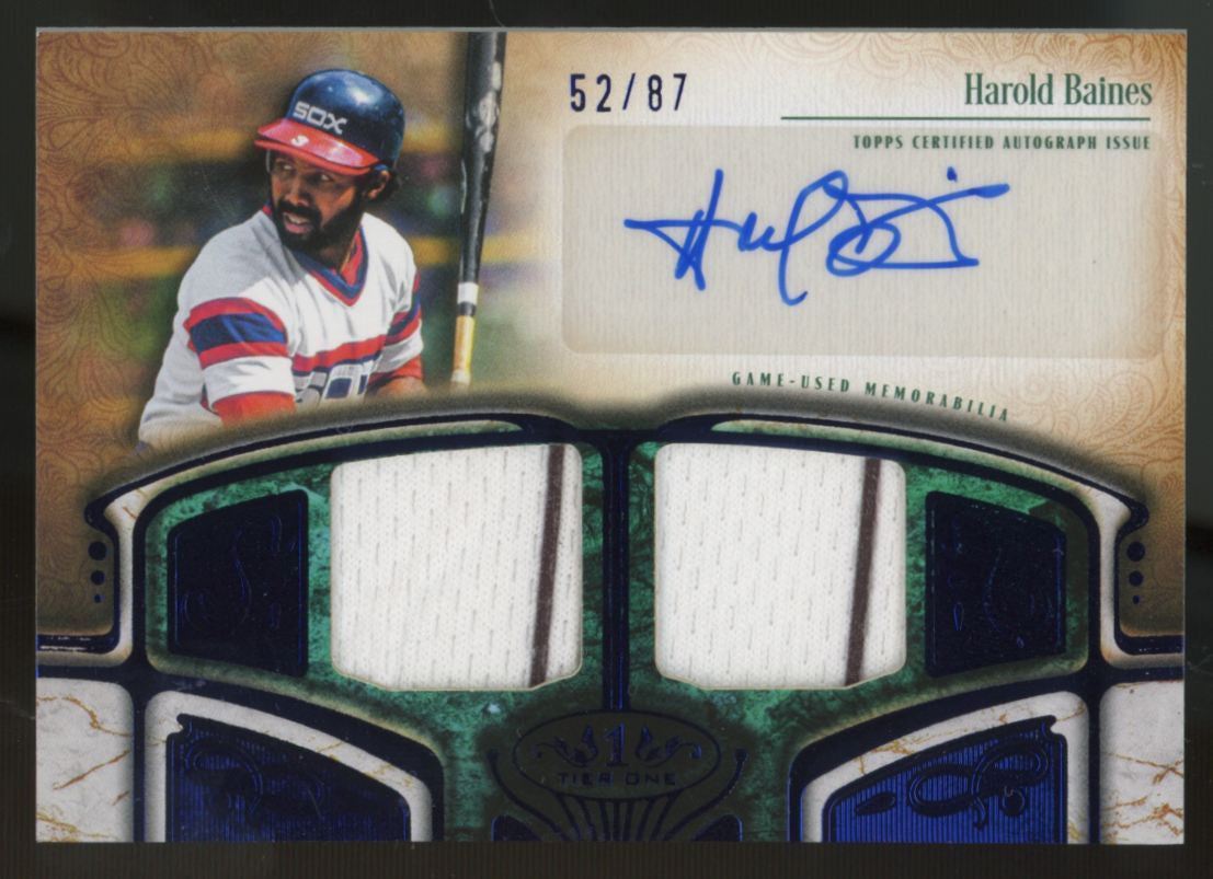 2026 Topps Tier One Harold Baines Dual Patch Auto /87 #AT1R-HB