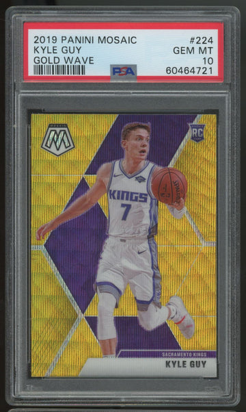 2019/20 Mosaic Kyle Guy RC Gold Wave #224 PSA 10