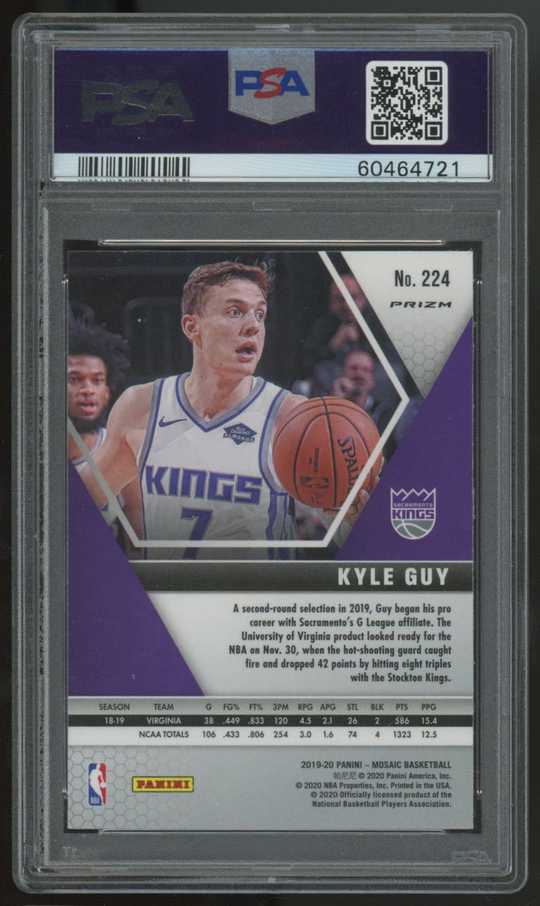 2019/20 Mosaic Kyle Guy RC Gold Wave #224 PSA 10