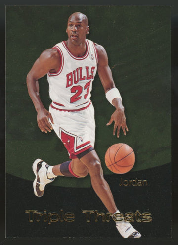 1994-95 Skybox Premium Michael Jordan Triple Threats #TT2 VG-VG/EX (Crease)