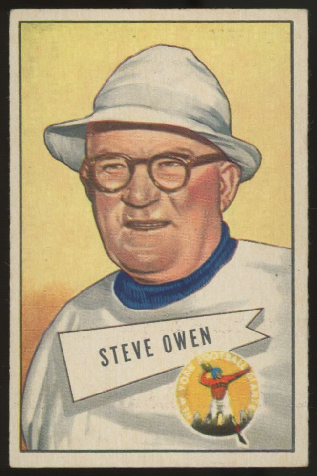 1952 Bowman Small Steve Owen RC #4 EX