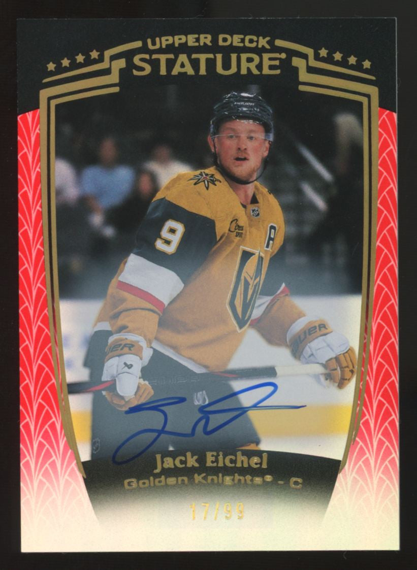 2024-25 Upper Deck Stature Jack Eichel Red Auto /99 #7
