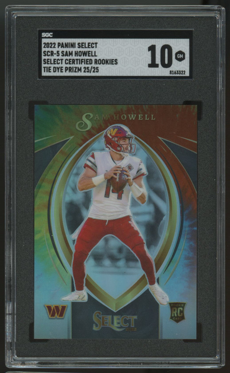 2022 Select Sam Howell Certified Rookies Tie Dye Prizm /25 #SCR-5 SGC 10
