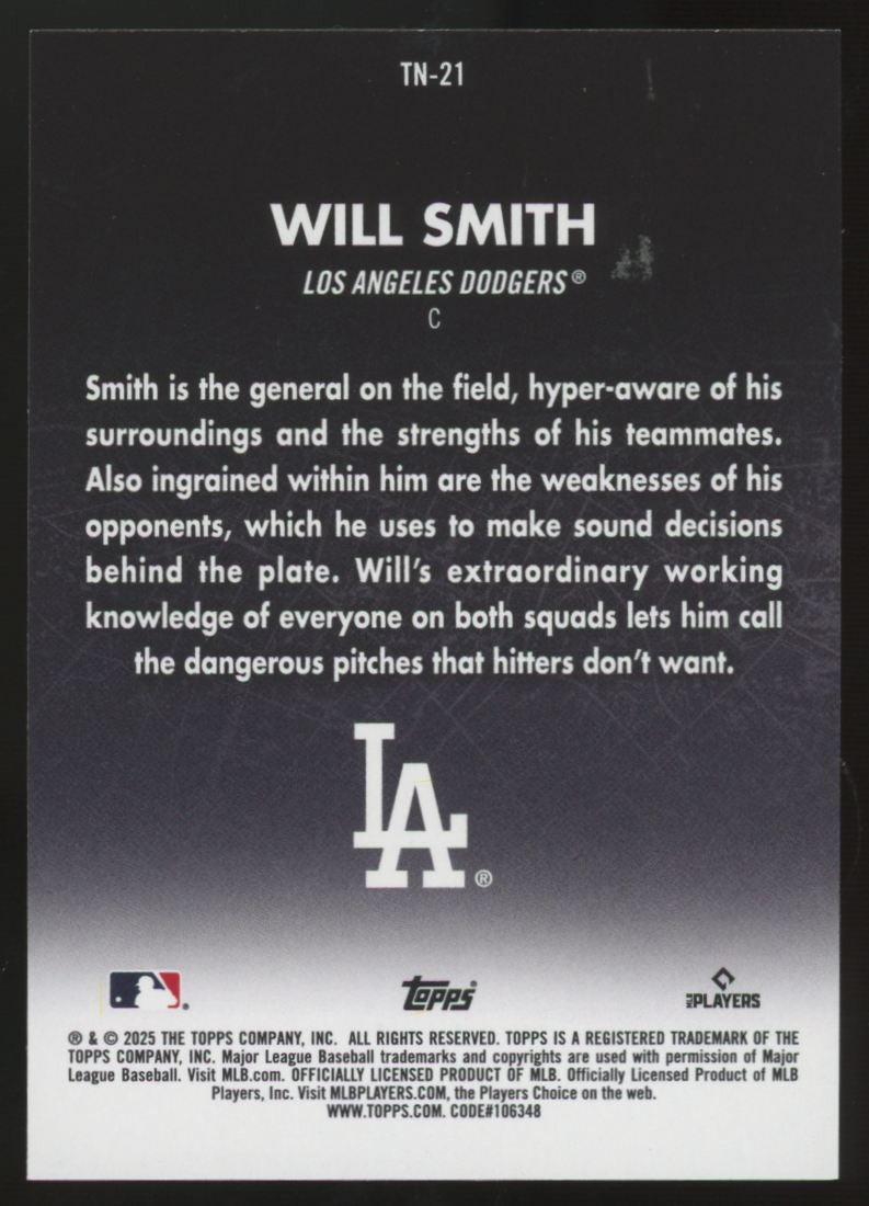 2025 Topps Tokyo Series Will Smith Tokyo Nights SSP #TN-21