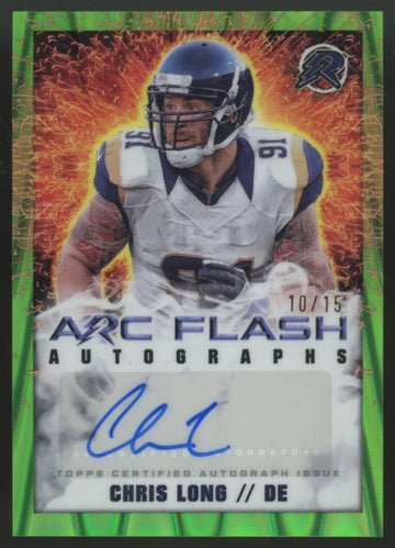 2024 Topps Resurgence Chris Long Arc Flash Lime Green Power Auto /15 #AFA-CL