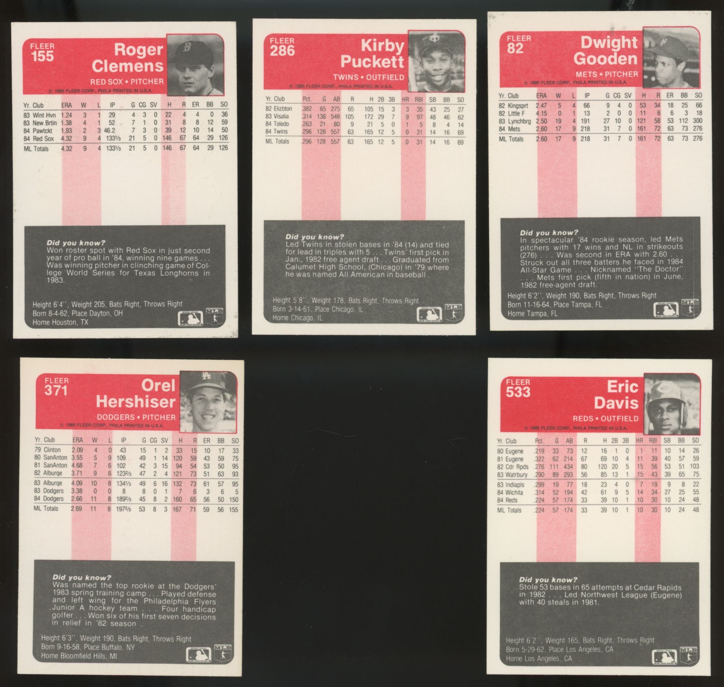 1985 Fleer Baseball Complete Set (662/662) NM White Box