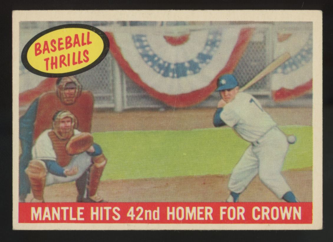 1959 Topps Baseball Thrills Set (10 cards) Mantle/Mays EX