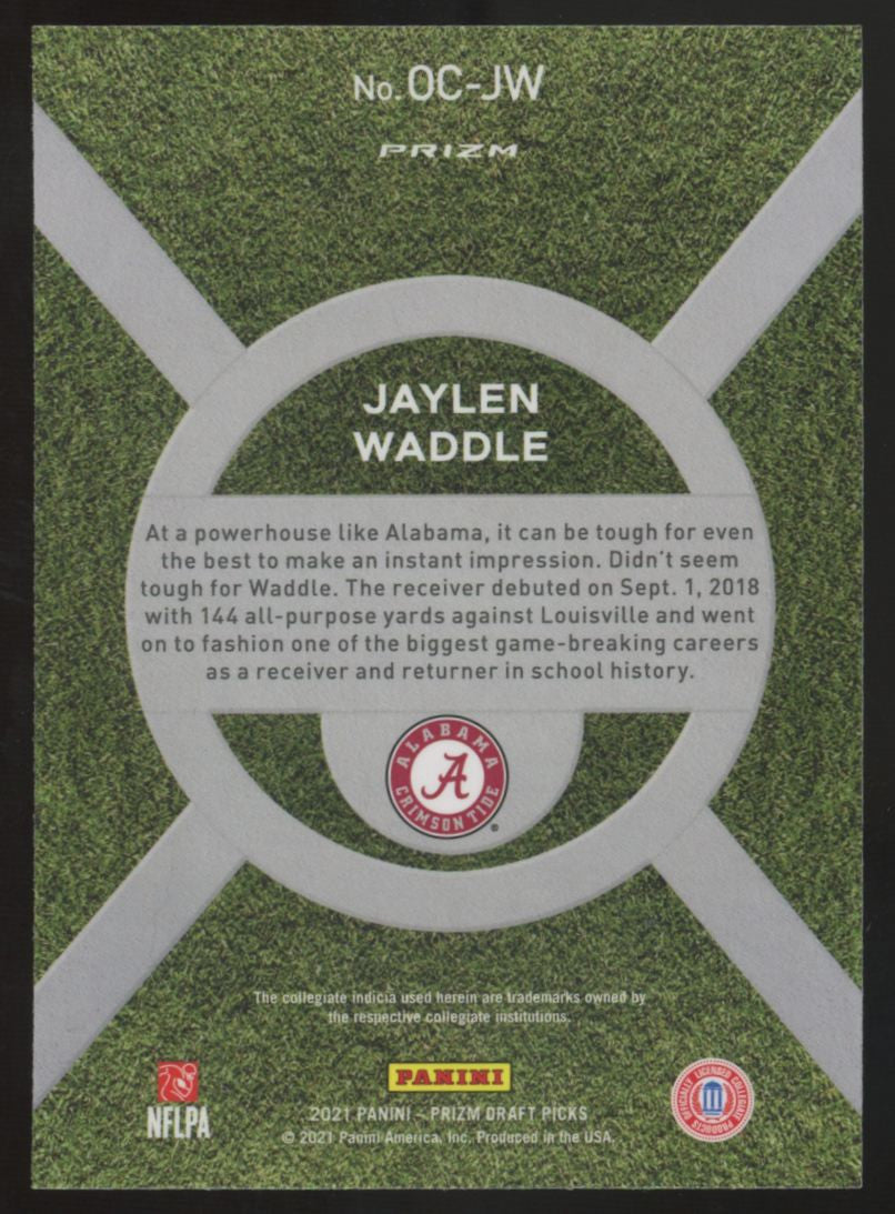 2021 Panini Prizm Draft Jaylen Waddle RC On Campus #OC-JW