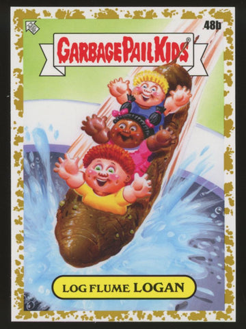 2021 Topps Garbage Pail Kids Go On Vacation Log Flume Logan Fool's Gold /50 #48b