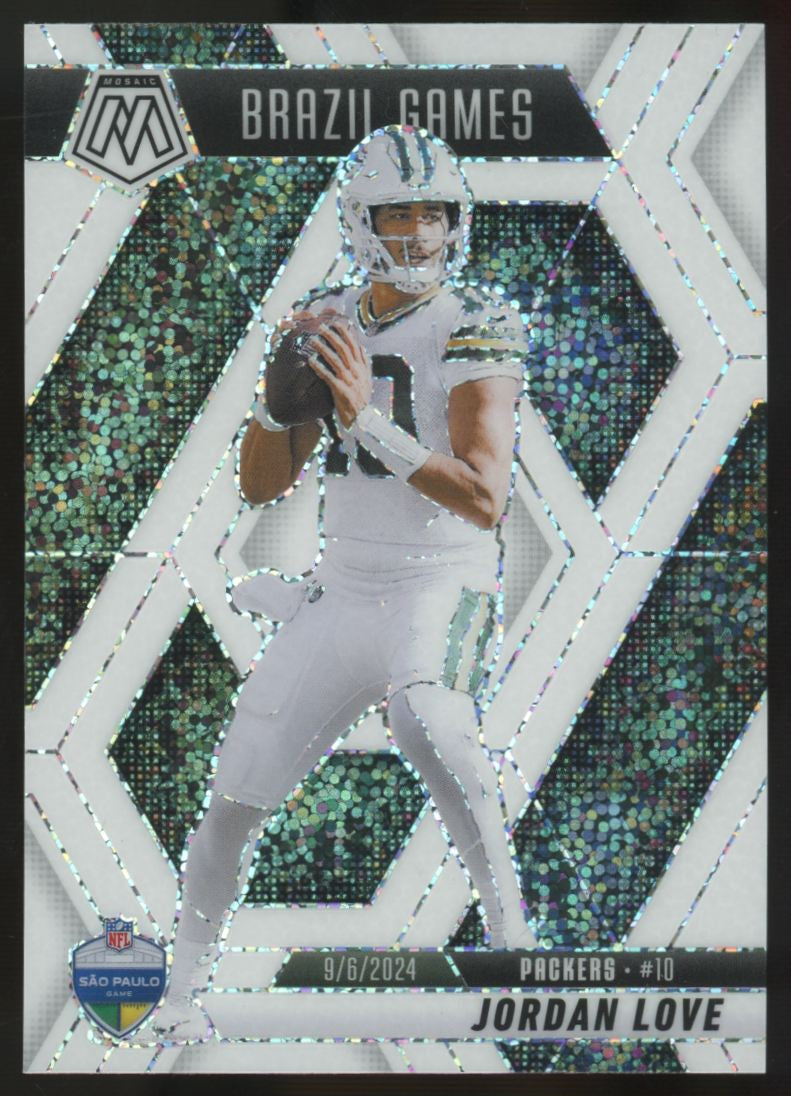 2025 Panini Mosaic Jordan Love White Sparkle Prizm SSP #265