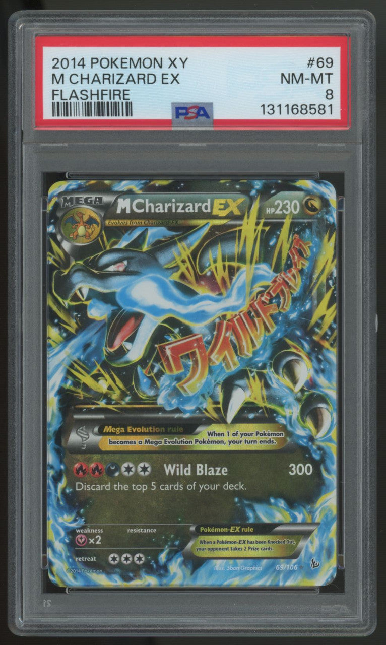2014 Pokemon M Charizard EX Flashfire Holo #69 PSA 8