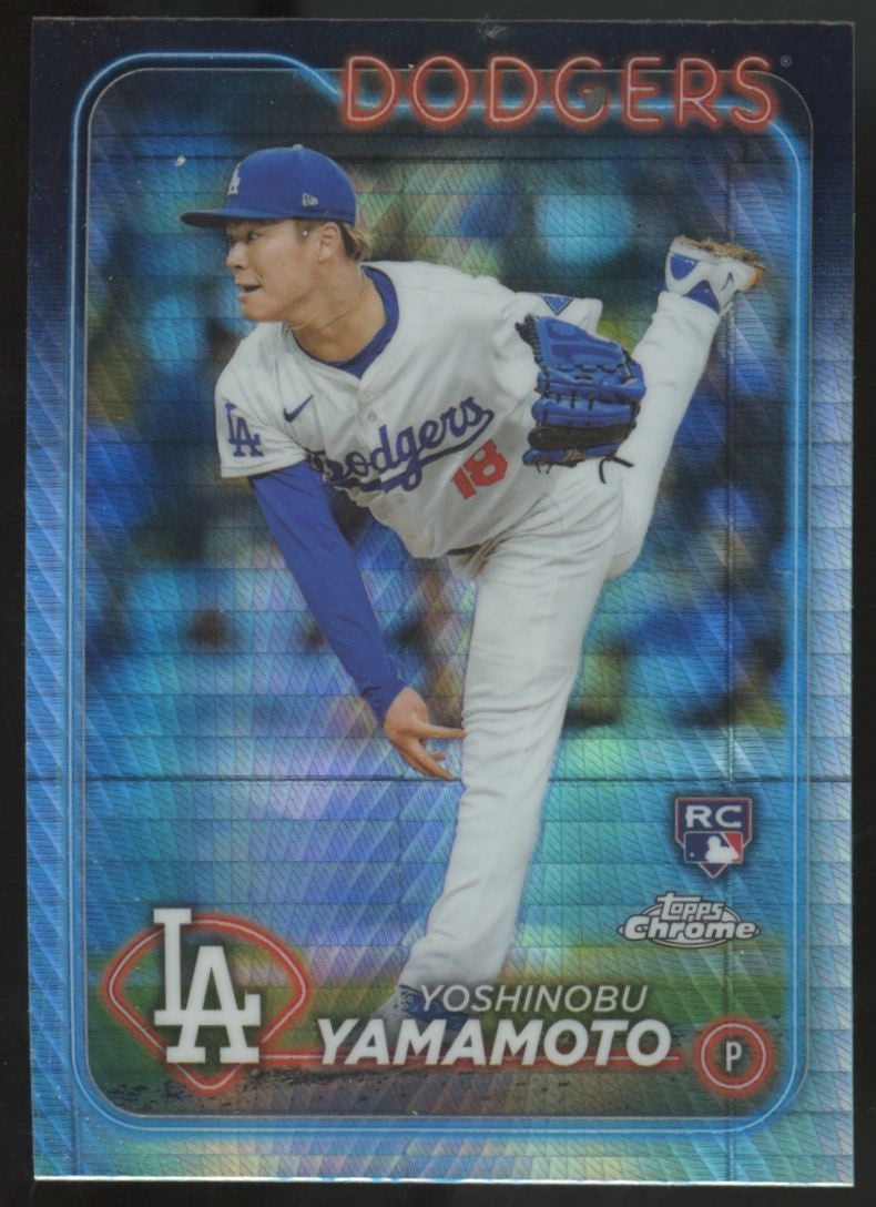 2024 Topps Chrome Yoshinobu Yamamoto RC Prism Refractor #18