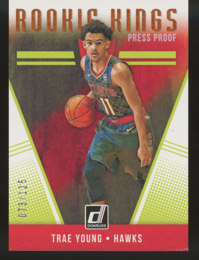 2018/19 Donruss Trae Young Rookie Kings Press Proof RC /125 #24
