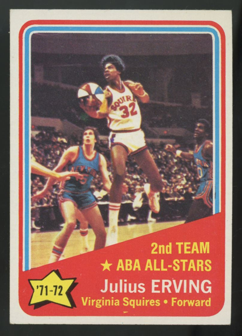 1972-73 Topps Basketball Julius Erving RC All-Stars #255 EX