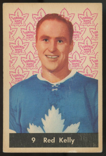 1961-62 Parkhurst Red Kelly #9 VG (Back Damage)
