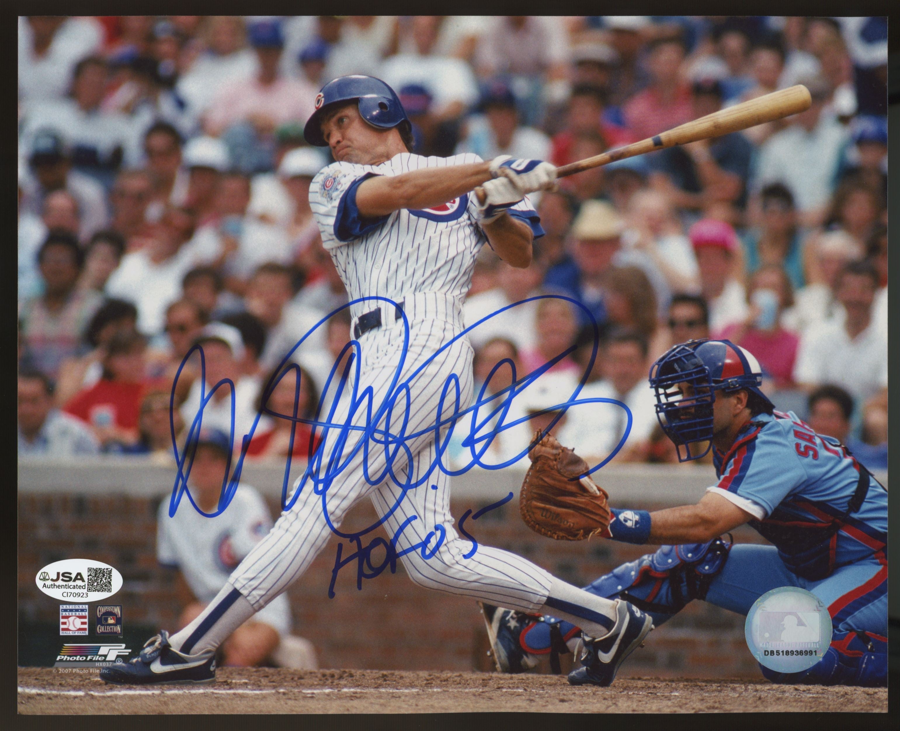 Ryne Sandberg Signed Autographed Inscribed 8x10 Photo JSA *923