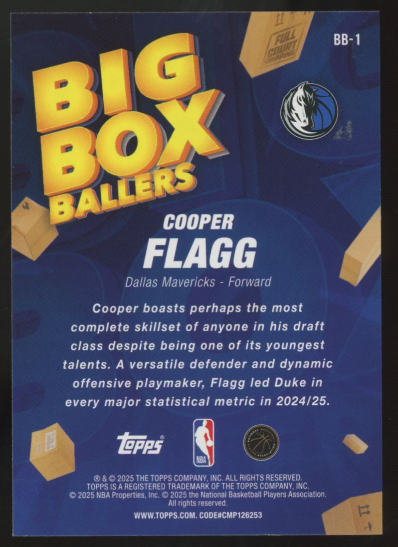 2025-26 Topps Cooper Flagg RC Big Box Ballers #BB-1