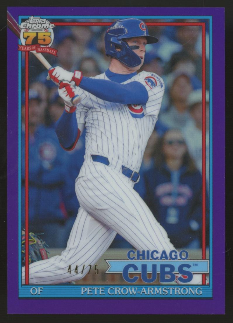 2026 Topps Chrome Pete Crow-Armstrong 1991 Purple Refractor /75 #91CB-14