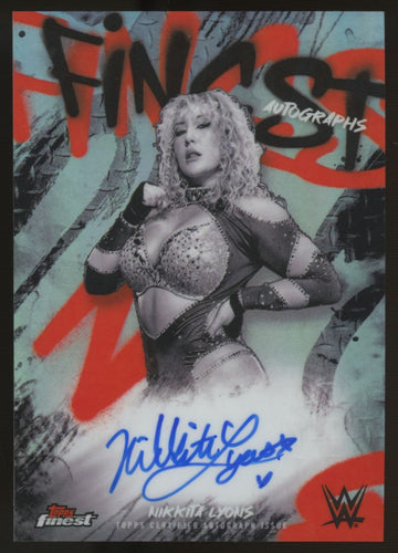 2025 Topps Finest WWE Nikkita Lyons Finest Autographs Refractor #FA-NKT