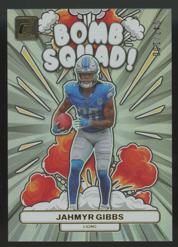 2023 Donruss Jahmyr Gibbs RC Bomb Squad Holo /100 #BS-26