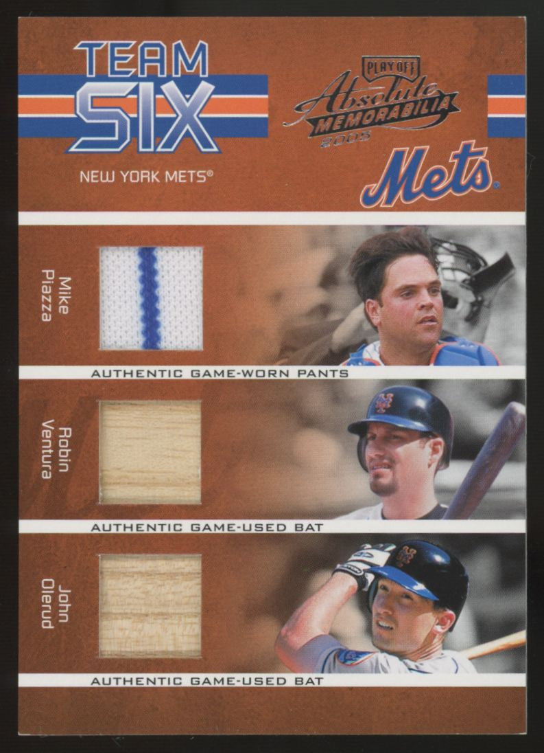 2005 Absolute Piazza/Ventura/Olerud/Cedeno/Alfonzo/Perez Team Six 6 Patch /150