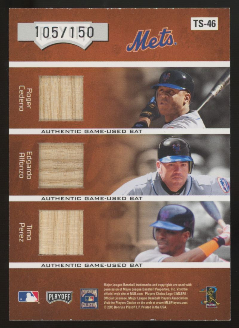 2005 Absolute Piazza/Ventura/Olerud/Cedeno/Alfonzo/Perez Team Six 6 Patch /150
