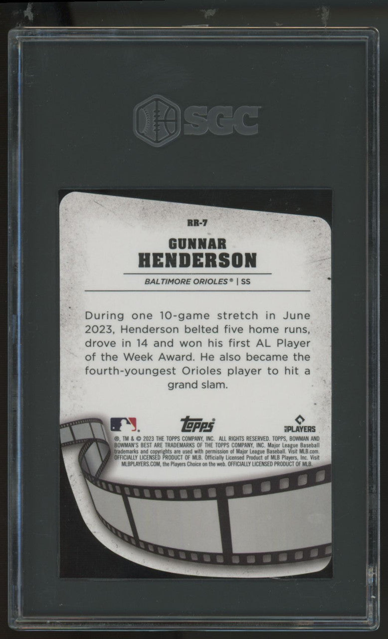 2023 Bowman's Best Gunnar Henderson Reel To Reel Mini-Diamond #RR-7 SGC 10