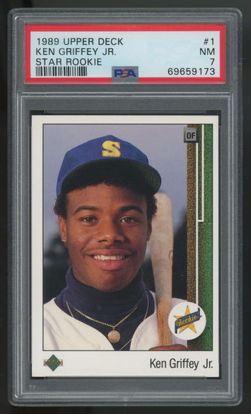 1989 Upper Deck Ken Griffey Jr. RC Star Rookie #1 PSA 7 *173