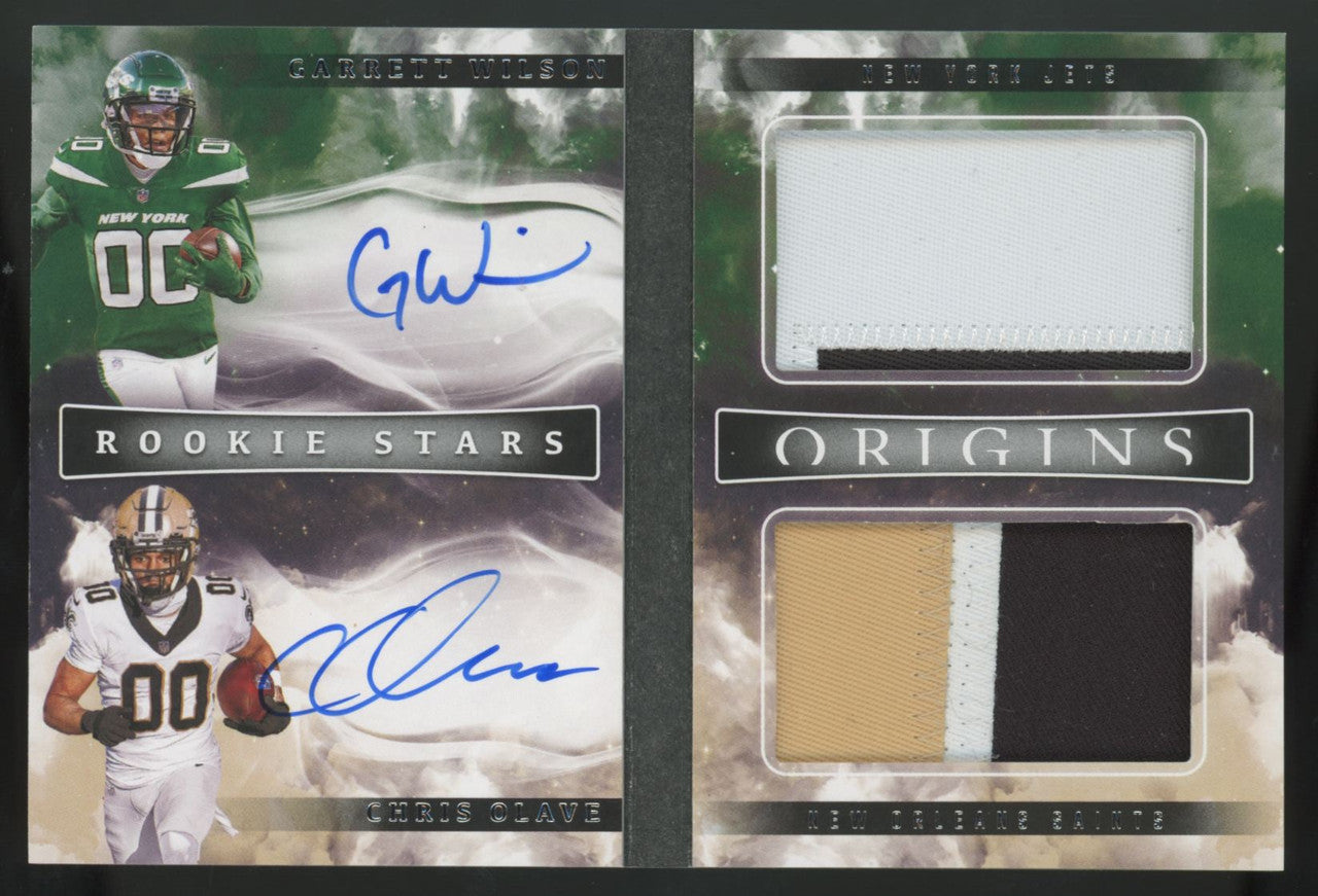 2022 Panini Origins Wilson/Olave RC Rookie Stars Dual Patch Auto RPA Booklet /49
