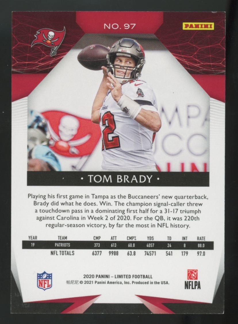 2020 Panini Limited Tom Brady Gold Spotlight /75 #97