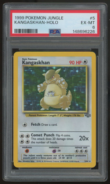 1999 Pokemon Kangaskhan Jungle Holo #5 PSA 6