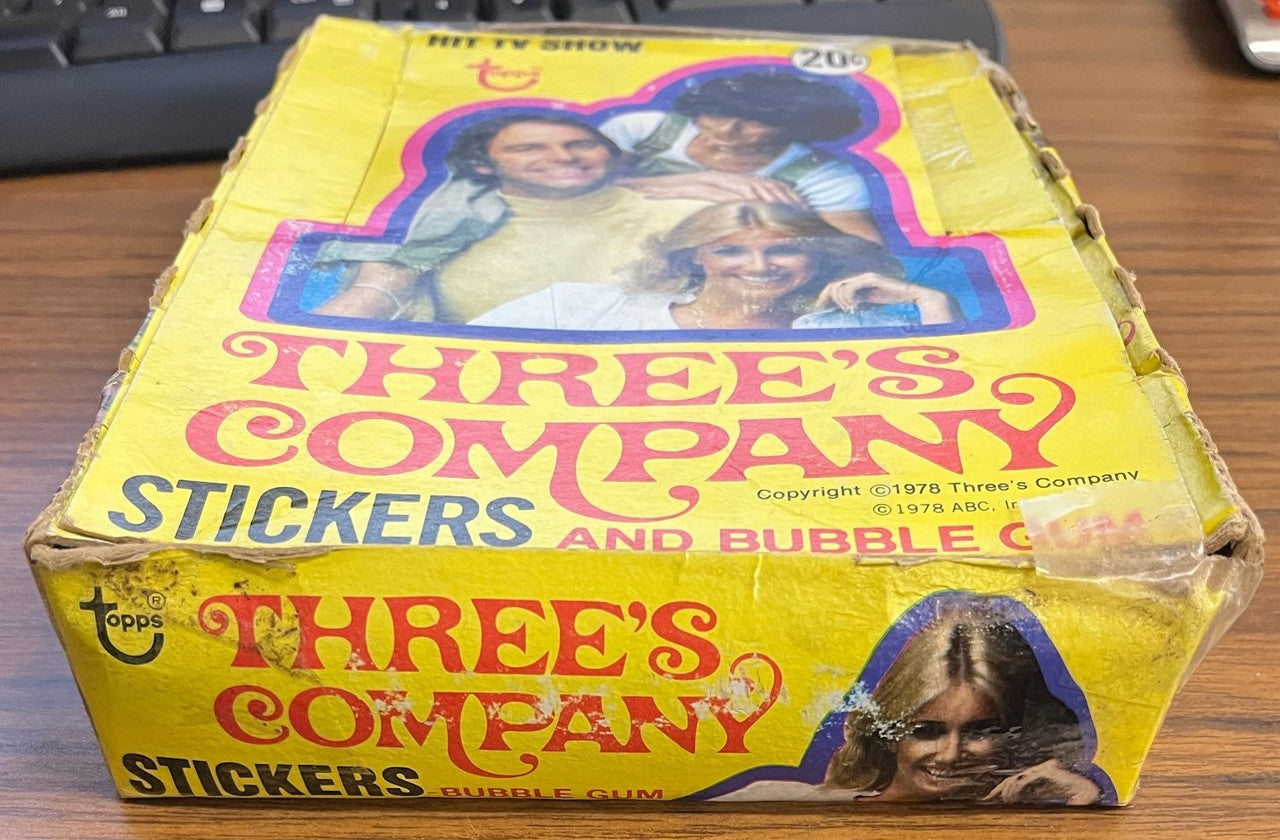 1978 Topps Three's Company Wax Box 36 Unopened Sealed Packs