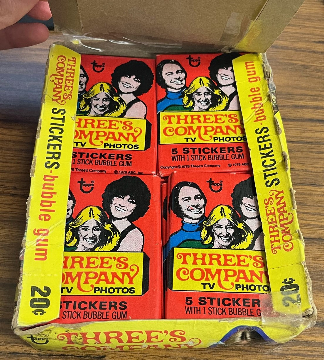 1978 Topps Three's Company Wax Box 36 Unopened Sealed Packs