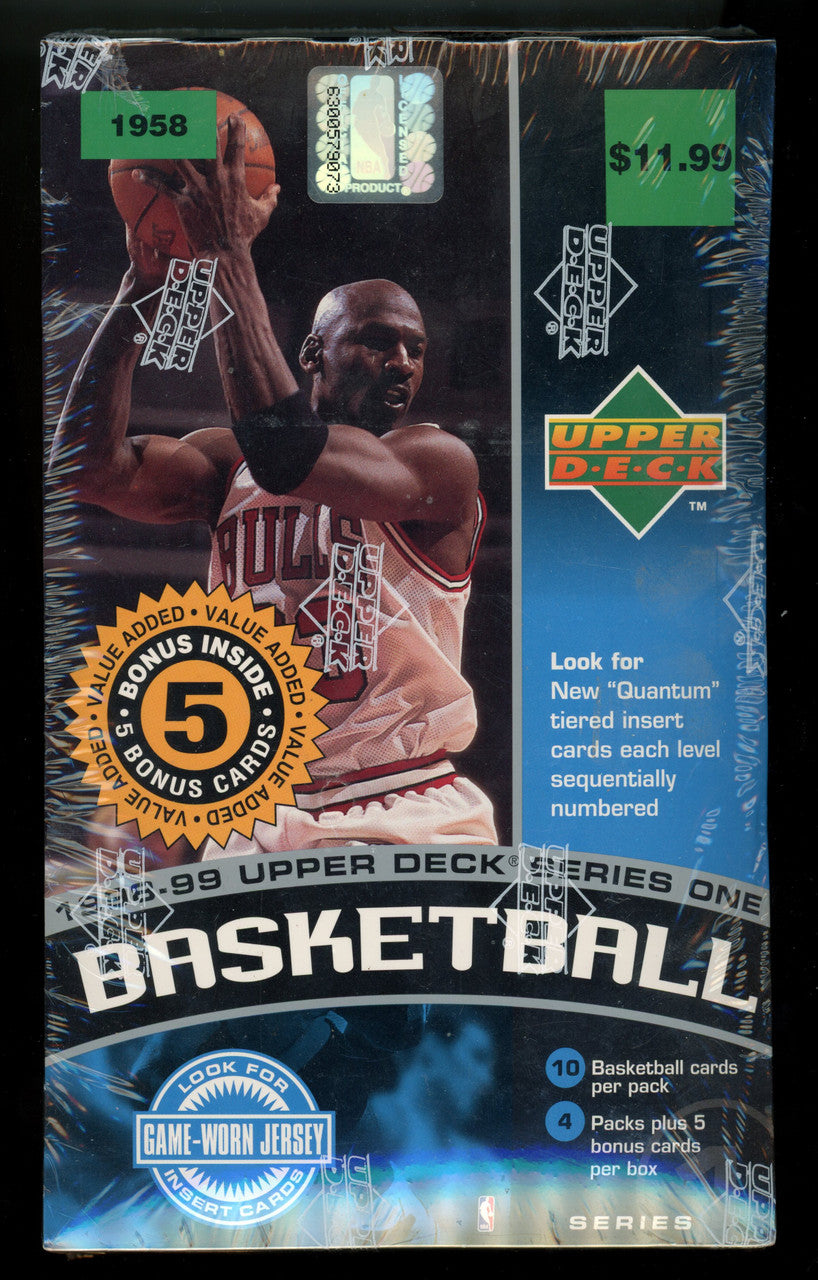 1998/99 Upper Deck Series 1 Basketball Box Factory Sealed 4 Packs