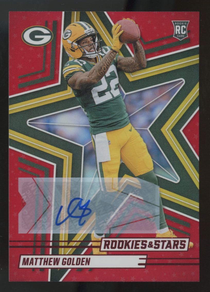 2025 Panini Rookies & Stars Matthew Golden RC Red Auto #158